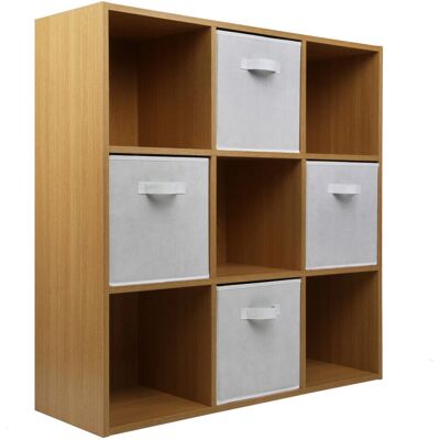 Charles Jacobs - Oak 9 Cube Open - White - Drawers - Bookcase Charles Jacobs - Oak 9 Cube Open - White - Drawers - Bookcase