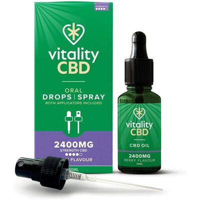 Vitality CBD - Oil Oral Drops - Berry - 2400mg - CBD Oil Vitality CBD - Oil Oral Drops - Berry - 2400mg - CBD Oil
