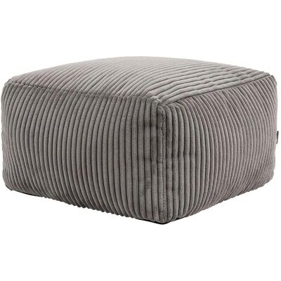 Icon Gris Charbon Carré en Velours Côtelé Pouf - Pouf - Publicité Icon Gris Charbon Carré en Velours Côtelé Pouf - Pouf - Publicité
