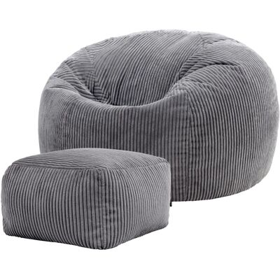 Icon Klassischer Sitzsack BeanBag mit Hocker - Sitzsack Icon Klassischer Sitzsack BeanBag mit Hocker - Sitzsack