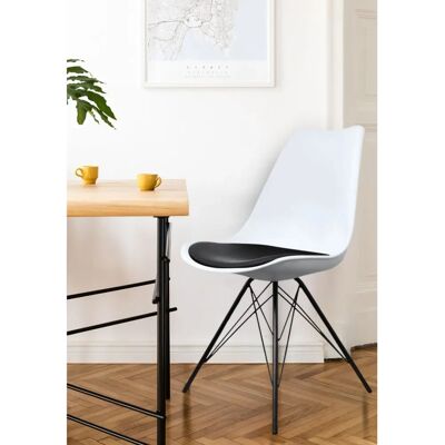 Fusion Living Soho Plastic Dining Chair with Black Metal Legs - Dining Chair Fusion Living Soho Plastic Dining Chair with Black Metal Legs - Dining Chair