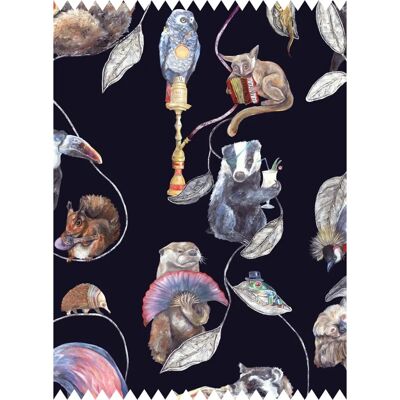House of Hackney - Hackney Empire - Samt - Midnight - fabric House of Hackney - Hackney Empire - Samt - Midnight - fabric