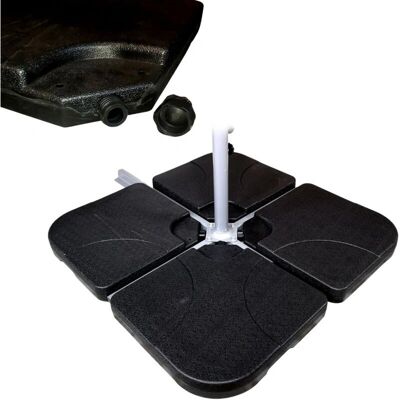 Samuel Alexander Parasol Base Weight Set - Garden UV-Resistant Heavy Plastic - 80kg Sand/50kg Water Samuel Alexander Parasol Base Weight Set - Garden UV-Resistant Heavy Plastic - 80kg Sand/50kg Water