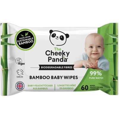 Lenços Umedecidos de Bambu Ecológicos Cheeky Panda - 60 unidades Lenços Umedecidos de Bambu Ecológicos Cheeky Panda - 60 unidades