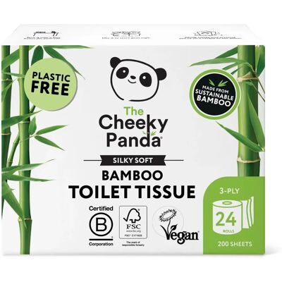 Cheeky Panda Papel Higiênico de Bambu 3 Camadas - Papel Higiênico Cheeky Panda Papel Higiênico de Bambu 3 Camadas - Papel Higiênico