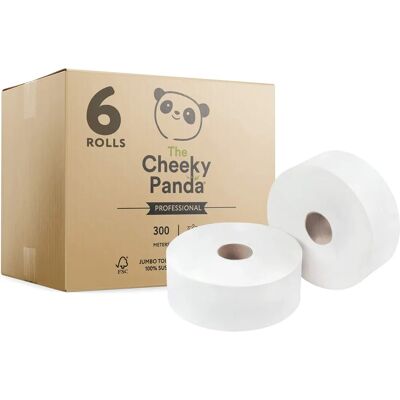 Cheeky Panda Model - 2-Ply Bamboo Maxi Jumbo Toilet Roll - Toilet Roll Cheeky Panda Model - 2-Ply Bamboo Maxi Jumbo Toilet Roll - Toilet Roll