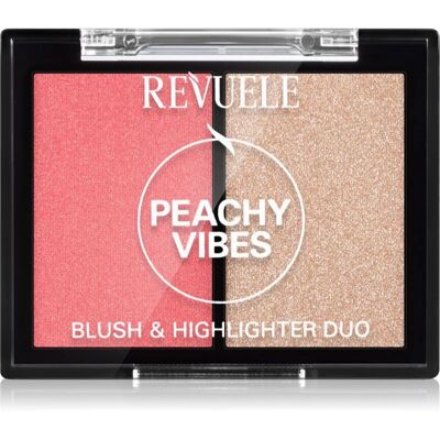 Revuele Peachy Vibes Blush & Highlighter Duo - Blush & Illuminator Revuele Peachy Vibes Blush & Highlighter Duo - Blush & Illuminator