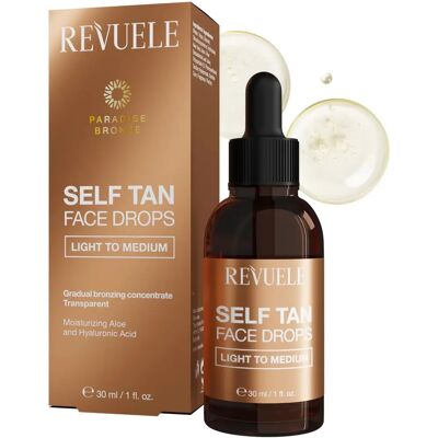 Revuele Paradise Bronze Self Tan Face Drops - Light To Medium - Self-tanning products Revuele Paradise Bronze Self Tan Face Drops - Light To Medium - Self-tanning products