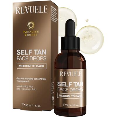 Revuele Paradise Bronze Self Tan Face Drops - Medium To Dark - Self-tanning product Revuele Paradise Bronze Self Tan Face Drops - Medium To Dark - Self-tanning product
