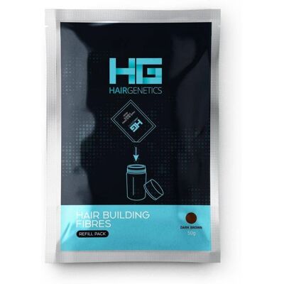 Kit de recarga de fibras capilares Hair Genetics - Castanho escuro - Unissex Kit de recarga de fibras capilares Hair Genetics - Castanho escuro - Unissex