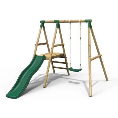 Rebo - Apollo - Wooden - Platform and Slide - Swing set Rebo - Apollo - Wooden - Platform and Slide - Swing set
