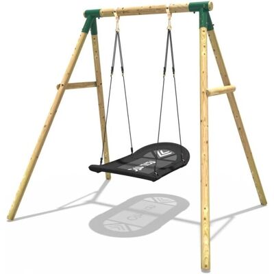 Rebo Boat Swing Seat - Wood - Green - Garden Swing Rebo Boat Swing Seat - Wood - Green - Garden Swing