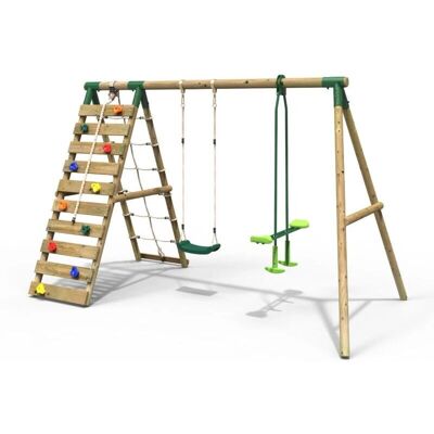 Rebo - Isla - Natural - Wooden Swing Set Rebo - Isla - Natural - Wooden Swing Set