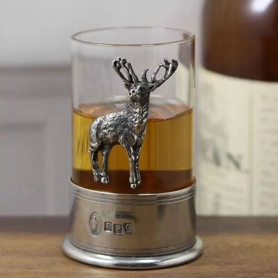 English Pewter Company Stag - Crystal rim - Shot Glasses English Pewter Company Stag - Crystal rim - Shot Glasses