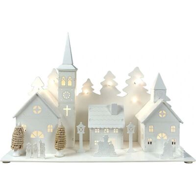 Selections - Lucerne - White - Wood - Christmas Village Selections - Lucerne - White - Wood - Christmas Village