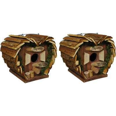 Generic - Love Bird Nest Box - Wooden - 2-Pack - Birdhouse Generic - Love Bird Nest Box - Wooden - 2-Pack - Birdhouse