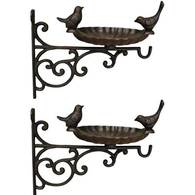 Venus - Wall Mounted - Cast Iron - Set of 2 - Bird Bath Feeder Venus - Wall Mounted - Cast Iron - Set of 2 - Bird Bath Feeder