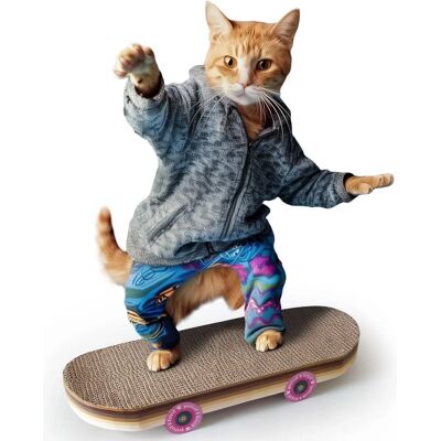 Suck UK Skateboard Grattage pour Chat - Jouet pour Chat - Publicité Suck UK Skateboard Grattage pour Chat - Jouet pour Chat - Publicité