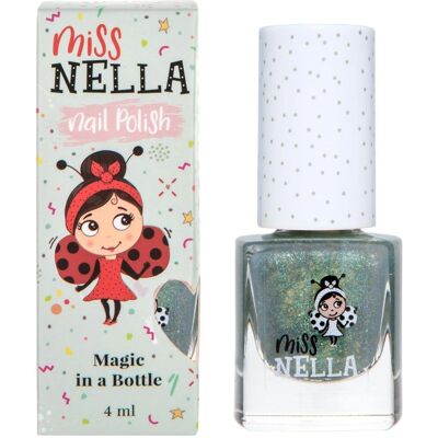 Esmalte de unhas com glitter azul da Miss Nella - Seguro para crianças - 4ml Esmalte de unhas com glitter azul da Miss Nella - Seguro para crianças - 4ml