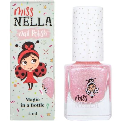 Esmalte rosa com glitter à base de água Miss Nella - Seguro para crianças Esmalte rosa com glitter à base de água Miss Nella - Seguro para crianças