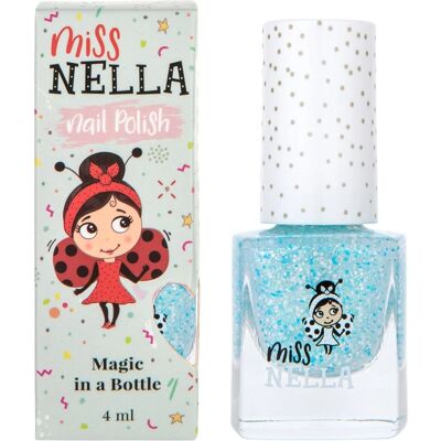 Esmalte com Glitter Azul/Branco Miss Nella - Seguro para crianças - 4ml Esmalte com Glitter Azul/Branco Miss Nella - Seguro para crianças - 4ml