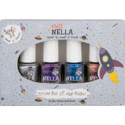 Miss Nella Vernis à ongles Space - Pack de 4 - Publicité Miss Nella Vernis à ongles Space - Pack de 4 - Publicité
