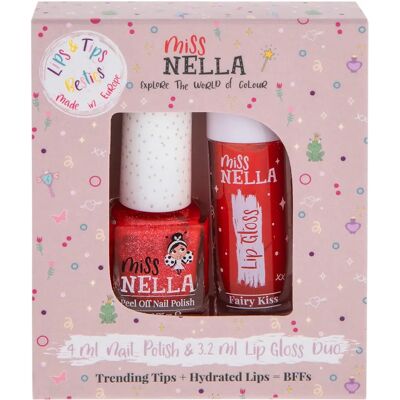 Lipgloss et Vernis à Ongles - Fairy Kiss - Rouge - Adapté aux enfants - Publicité Lipgloss et Vernis à Ongles - Fairy Kiss - Rouge - Adapté aux enfants - Publicité