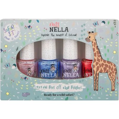 Vernis à Ongles Miss Nella - Pack de 4 - Thème Safari - Multicolore - Publicité Vernis à Ongles Miss Nella - Pack de 4 - Thème Safari - Multicolore - Publicité