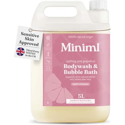 Miniml Pink Grape Natural Body Wash & Bath - 5L Refill Miniml Pink Grape Natural Body Wash & Bath - 5L Refill