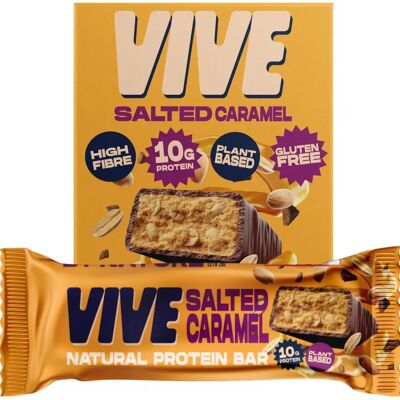 Vive Natural Protein Snack Bar - Salted Caramel, Peanut Butter, Hazelnut Vive Natural Protein Snack Bar - Salted Caramel, Peanut Butter, Hazelnut