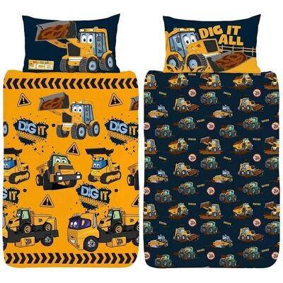 Price Right Home JCB Dig It Duvet Cover Set - Single Price Right Home JCB Dig It Duvet Cover Set - Single