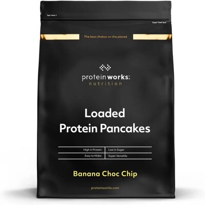 The Protein Works - Loaded Pancakes - Banana - Chips de chocolate - Protein Pancakes The Protein Works - Loaded Pancakes - Banana - Chips de chocolate - Protein Pancakes