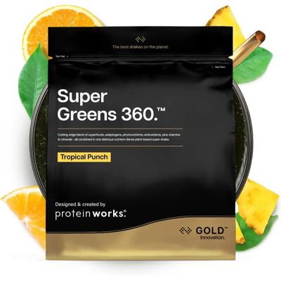 The Protein Works Super Greens Extreme Por - Gazdag vitaminokban, Vegán, Trópusi Punch The Protein Works Super Greens Extreme Por - Gazdag vitaminokban, Vegán, Trópusi Punch