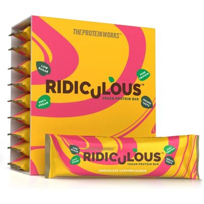 THE PROTEIN WORKS Ridiculous Vegan Protein Bar - Plant-Based - 15g Protein - Pack of 9 THE PROTEIN WORKS Ridiculous Vegan Protein Bar - Plant-Based - 15g Protein - Pack of 9