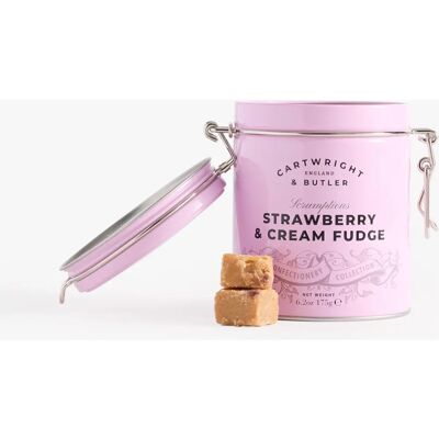 Cartwright & Butler - Strawberry & Clotted Cream Fudge - Tin Cartwright & Butler - Strawberry & Clotted Cream Fudge - Tin