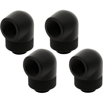 Adaptateur XSPC 90 Degrés G1/4 - Noir - Pack de 4 - Publicité Adaptateur XSPC 90 Degrés G1/4 - Noir - Pack de 4 - Publicité