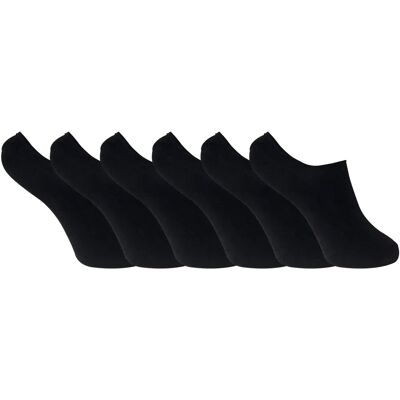 Sock Snob Womens Bamboo Ankle Socks - 6 Pack - Black Sock Snob Womens Bamboo Ankle Socks - 6 Pack - Black