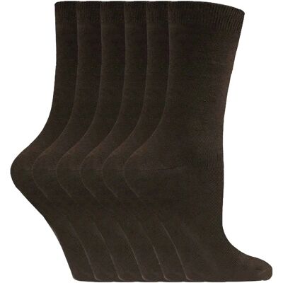 Sock Snob dunkelbraune Baumwollsocken - 6 Paar - UK 4-7 Sock Snob dunkelbraune Baumwollsocken - 6 Paar - UK 4-7