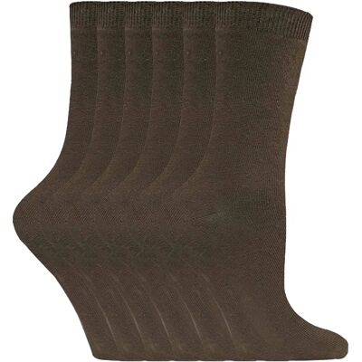 Sock Snob Womens Light Brown Cotton Socks - 6 Pairs - Size 4-7 UK - Casual & Formal Sock Snob Womens Light Brown Cotton Socks - 6 Pairs - Size 4-7 UK - Casual & Formal