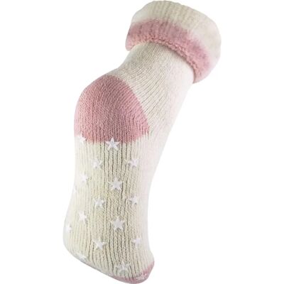 Sock Snob Dames Alpaca Wolblend Slippers - Zalm - Maat 4-6.5 Sock Snob Dames Alpaca Wolblend Slippers - Zalm - Maat 4-6.5