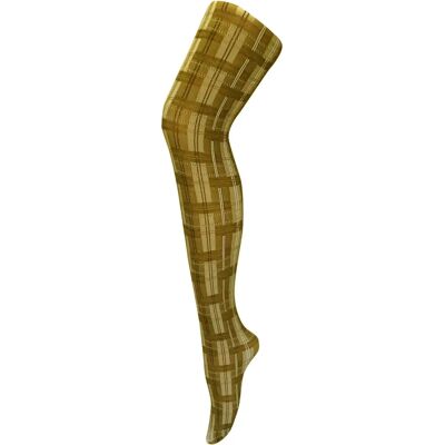 Sock Snob Dames Skye Geel 80 Denier Opaque Patroonpanty Sock Snob Dames Skye Geel 80 Denier Opaque Patroonpanty