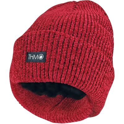 Thmo Damen Thermo 40g 3M Isolierung Chenille Mütze - Rot - Einheitsgröße Thmo Damen Thermo 40g 3M Isolierung Chenille Mütze - Rot - Einheitsgröße