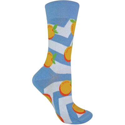 Sock Snob Indigo Blauw Fruit Katoenen Sokken - UK 4-8 Sock Snob Indigo Blauw Fruit Katoenen Sokken - UK 4-8