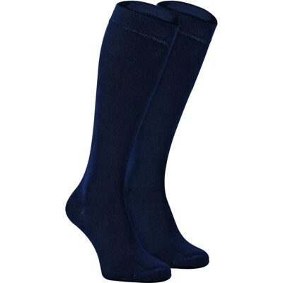 Sock Snob Womens - Bamboo Knee High Socks - 2 Pack - Navy Sock Snob Womens - Bamboo Knee High Socks - 2 Pack - Navy