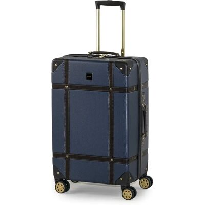 Rock Vintage 68cm Navy Suitcase - Suitcase Rock Vintage 68cm Navy Suitcase - Suitcase