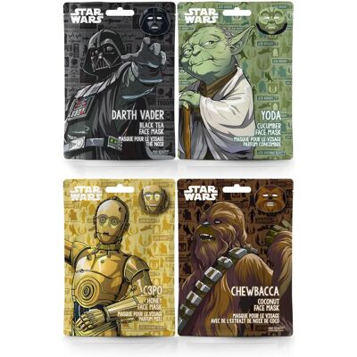 Sada 4 pleťových masek Star Wars - Mad Beauty - C-3PO Unavený Sada 4 pleťových masek Star Wars - Mad Beauty - C-3PO Unavený