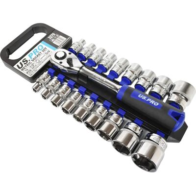 US PRO Tools - 3270 - 1/2" Drive - 8-32 mm - Socket Set US PRO Tools - 3270 - 1/2" Drive - 8-32 mm - Socket Set