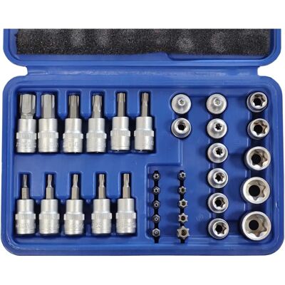US PRO Tools - 34pc Torx Bit & E-Socket Set - 3/8 Dr - T60 US PRO Tools - 34pc Torx Bit & E-Socket Set - 3/8 Dr - T60