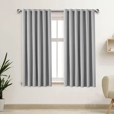 Imperial Rooms - 66x54 Light Grey - Blackout Eyelet - Curtains Imperial Rooms - 66x54 Light Grey - Blackout Eyelet - Curtains