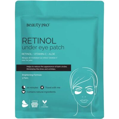 BEAUTYPRO Retinol Under Eye Patch - Anti-Aging, Brightening, 3 Pairs BEAUTYPRO Retinol Under Eye Patch - Anti-Aging, Brightening, 3 Pairs
